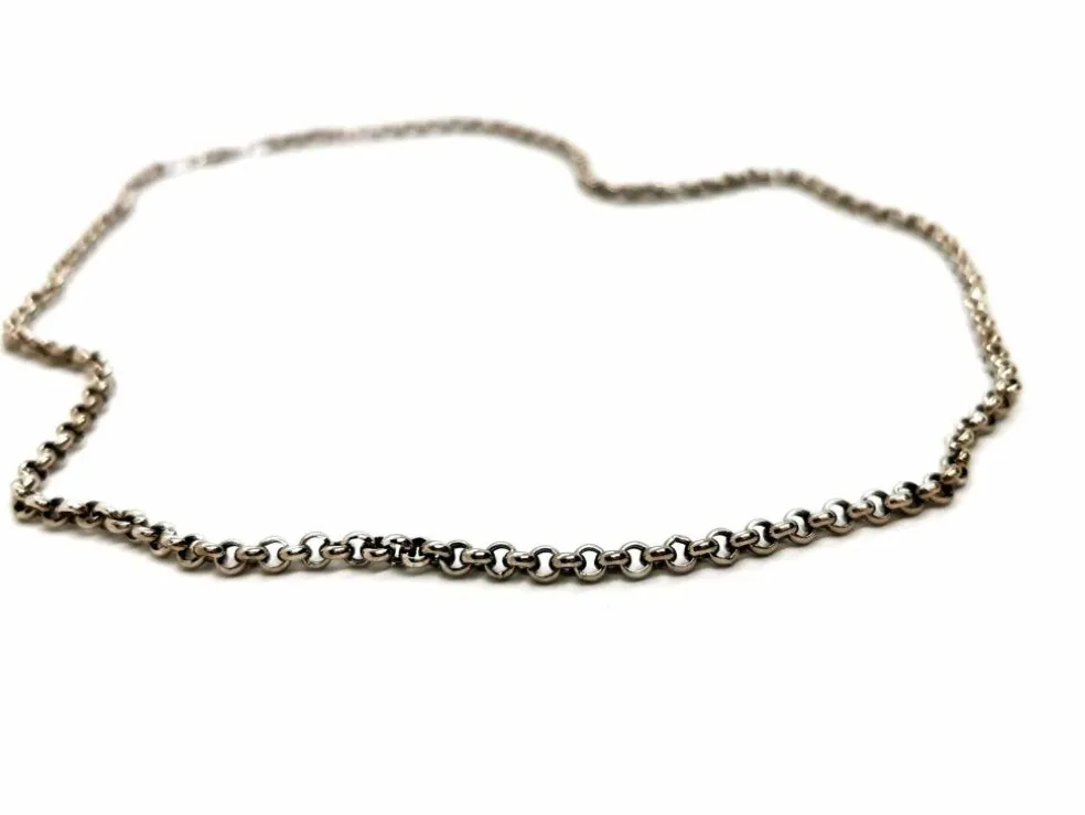 Collier Maille jaseron Or blanc