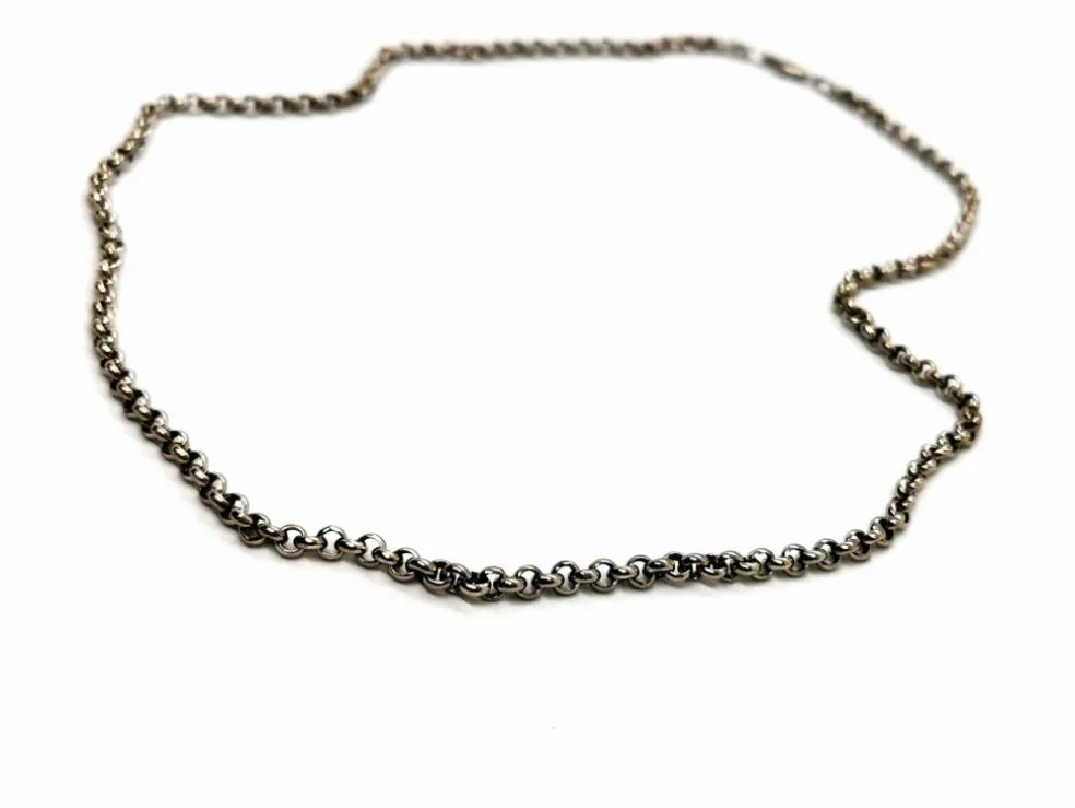 Collier Maille jaseron Or blanc