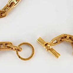 Collier maille marine guillochée, Or jaune