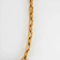 Collier maille marine guillochée, Or jaune