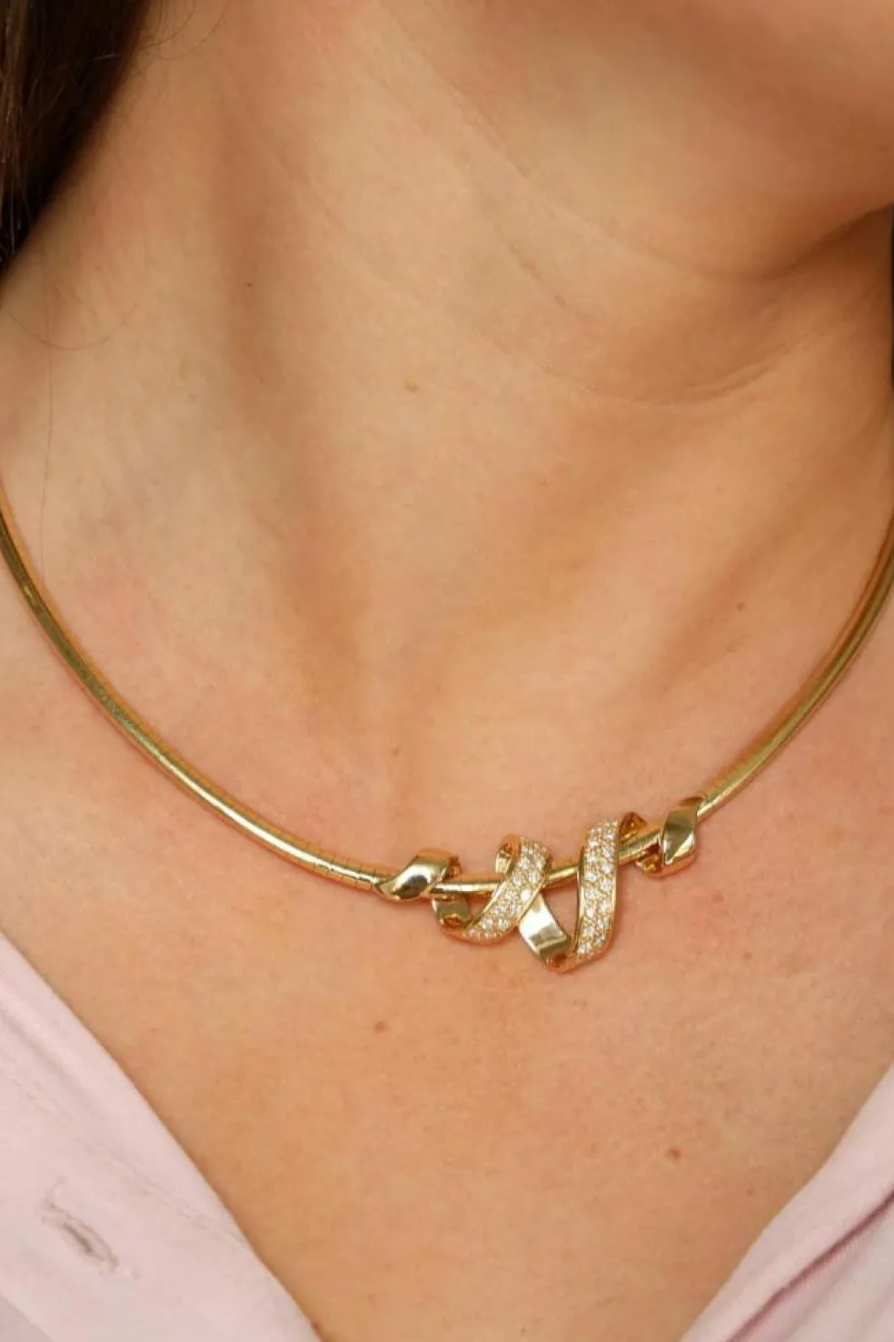 Collier Maille oméga Or jaune Diamant