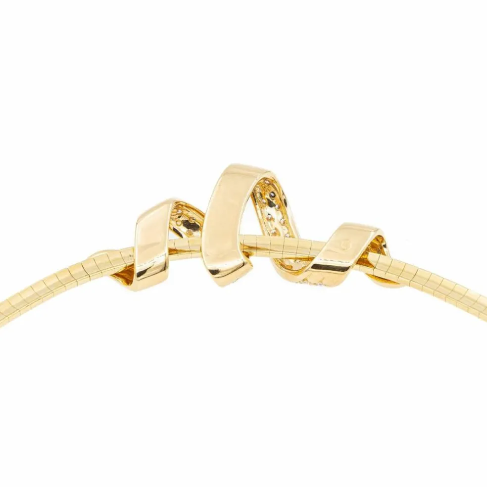 Collier Maille oméga Or jaune Diamant