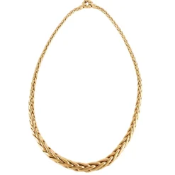 Collier maille palmier choker en or