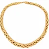 collier maille palmier 45cm en or jaune