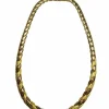 Collier maille palmier en or
