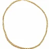 collier maille palmier en or jaune 18k 39 cm 13.8 gr en