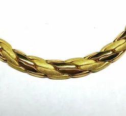 Collier maille palmier en or