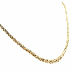 Collier maille palmier en or jaune