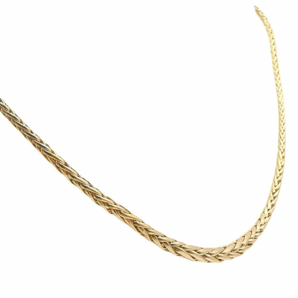 Collier maille palmier en or jaune