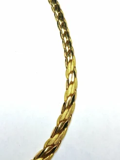 Collier maille palmier en or