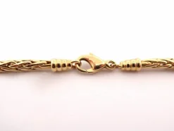 collier maille palmier en or jaune 18k 39 cm 13.8 gr en