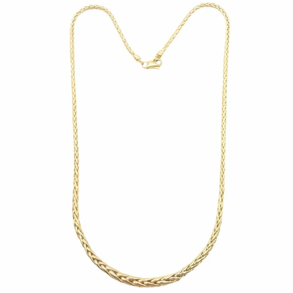 Collier maille palmier en or jaune