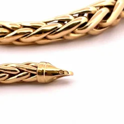 Collier maille palmier en chute or jaune