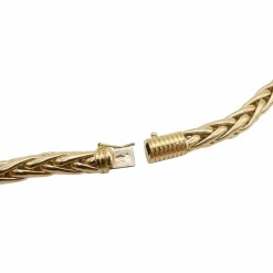 Collier maille palmier en or jaune