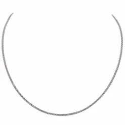 Collier Maille palmier Or blanc