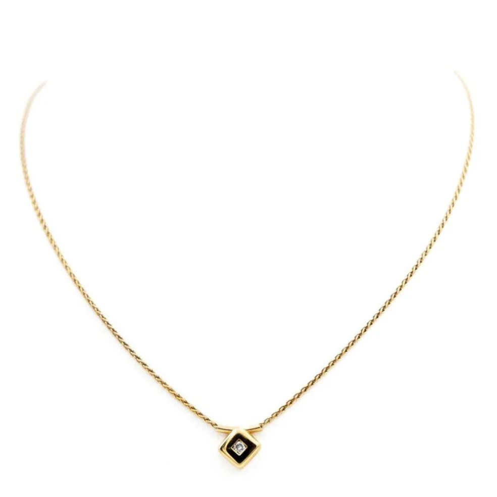 Collier Maille palmier Or jaune Diamant