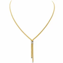 Collier Maille palmier Or jaune Diamant