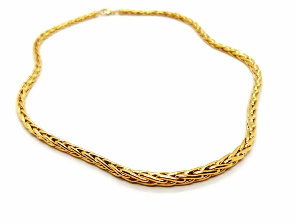 Collier Maille palmier Or jaune