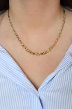 Collier Maille palmier Or jaune
