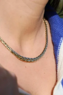 Collier Maille palmier Or jaune