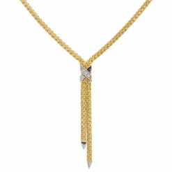 Collier Maille palmier Or jaune Diamant