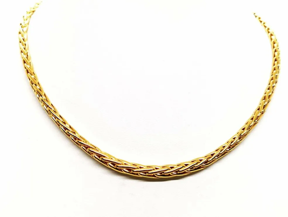 Collier Maille palmier Or jaune
