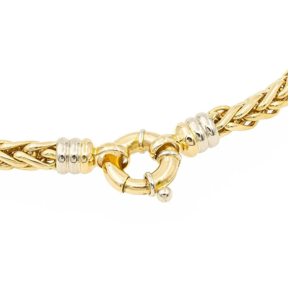 Collier Maille palmier Or jaune