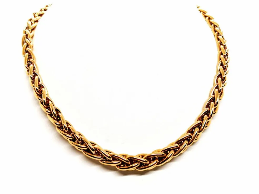 Collier Maille palmier Or jaune