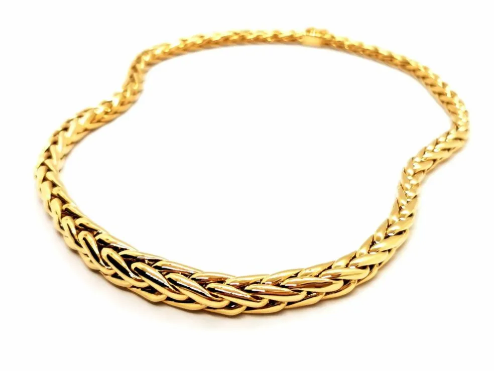 Collier Maille palmier Or jaune