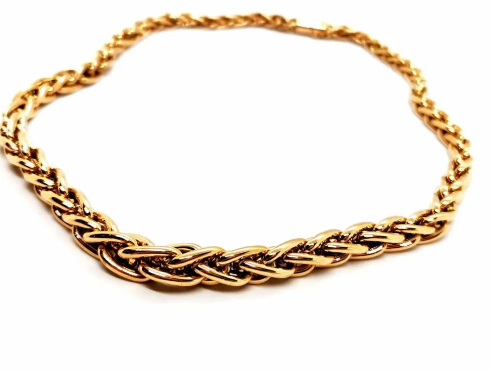 Collier Maille palmier Or jaune