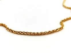 Collier Maille palmier Or jaune