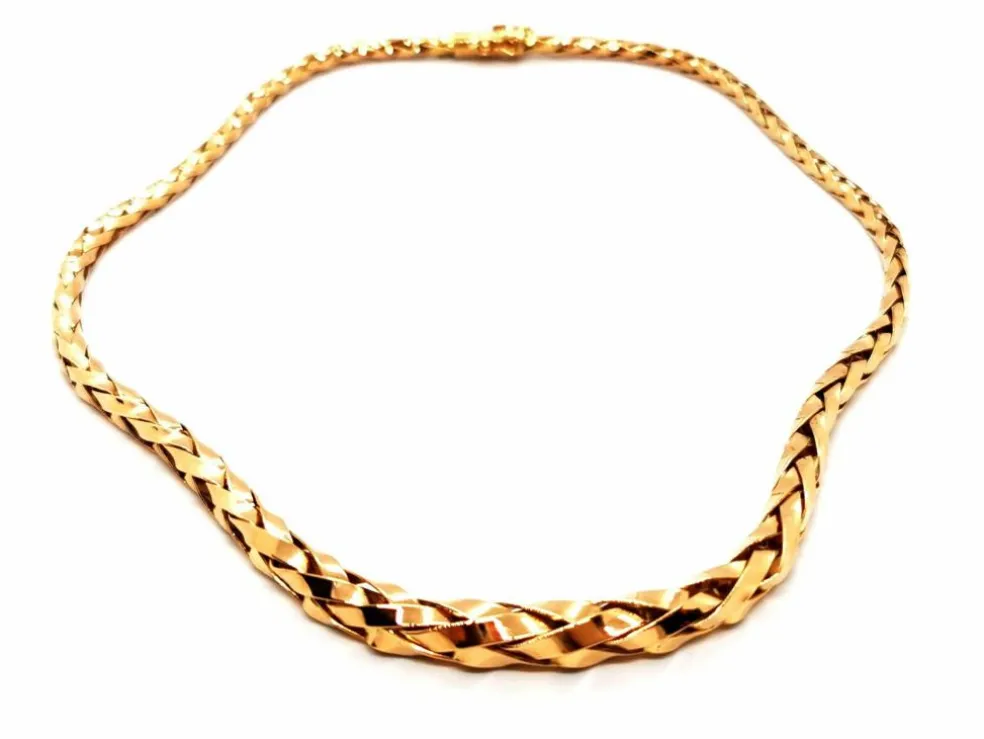 Collier Maille palmier Or rose