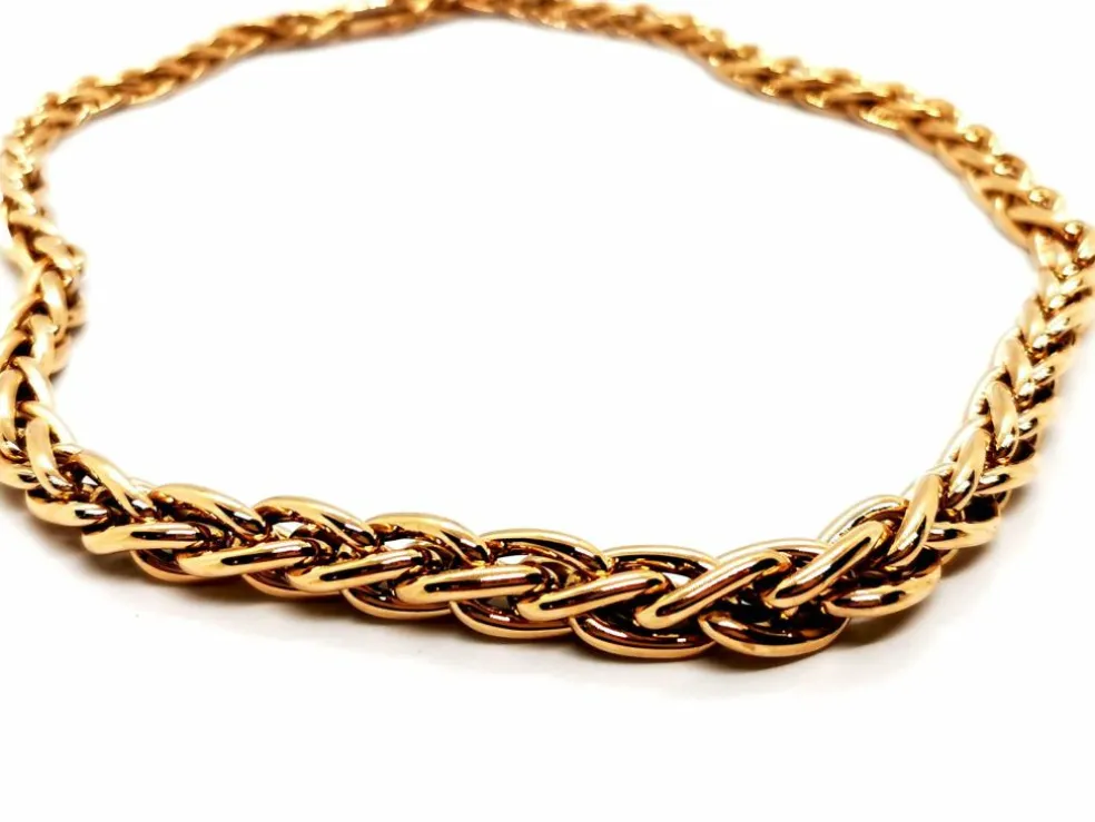 Collier Maille palmier Or jaune