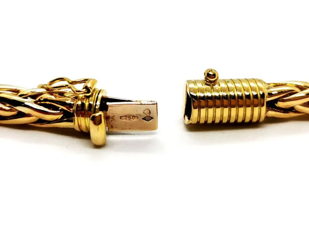 Collier Maille palmier Or jaune