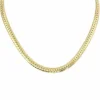COLLIER MAILLE PLATE
