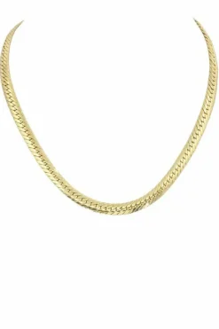 COLLIER MAILLE PLATE