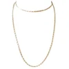 Collier maille plate en or jaune