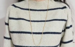 Collier maille plate en or jaune