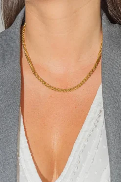 Collier Maille pop corn Or jaune
