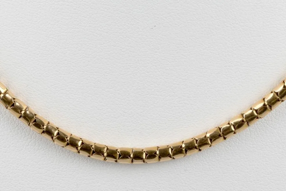 Collier maille serpent en or massif