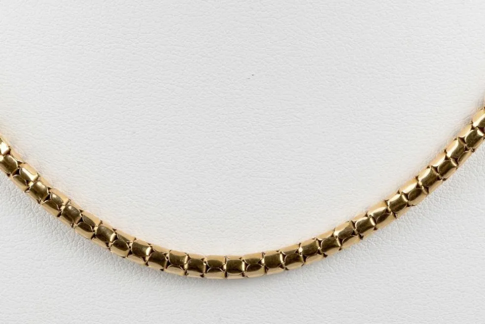 Collier maille serpent en or massif