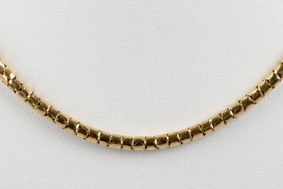 Collier maille serpent en or massif