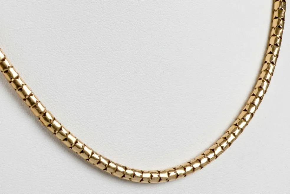 Collier maille serpent en or massif