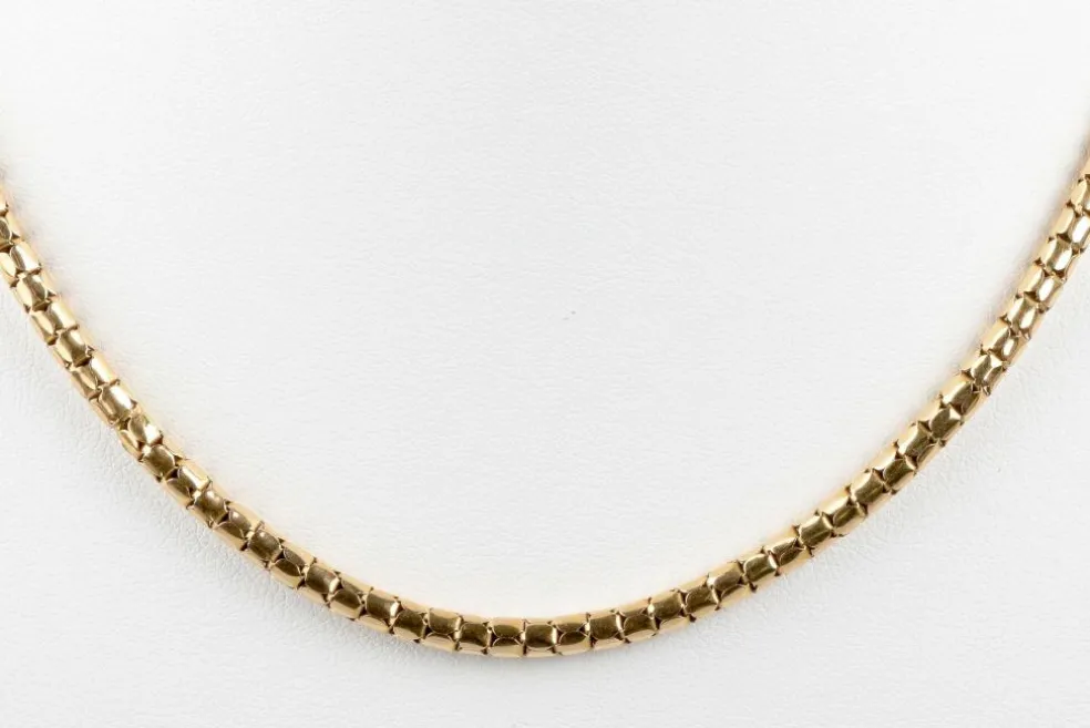 Collier maille serpent en or massif