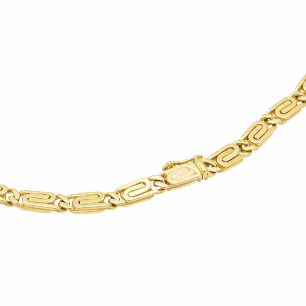 Collier Maille souple Or jaune Emeraude