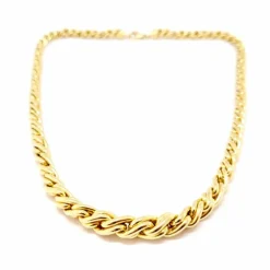 Collier maille torsadé chute or jaune