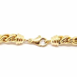 Collier maille torsadé chute or jaune