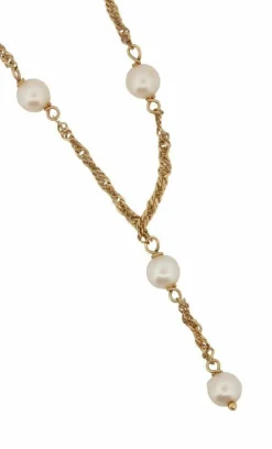 COLLIER MAILLE TORSADÉ PERLES