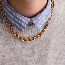 Collier Maille Torsadée Or Jaune
