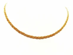 Collier Maille tressée Or jaune